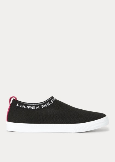 Zapatillas Ralph Lauren Mujer Negros - Jordyn Slip-On - ZYUMO5376